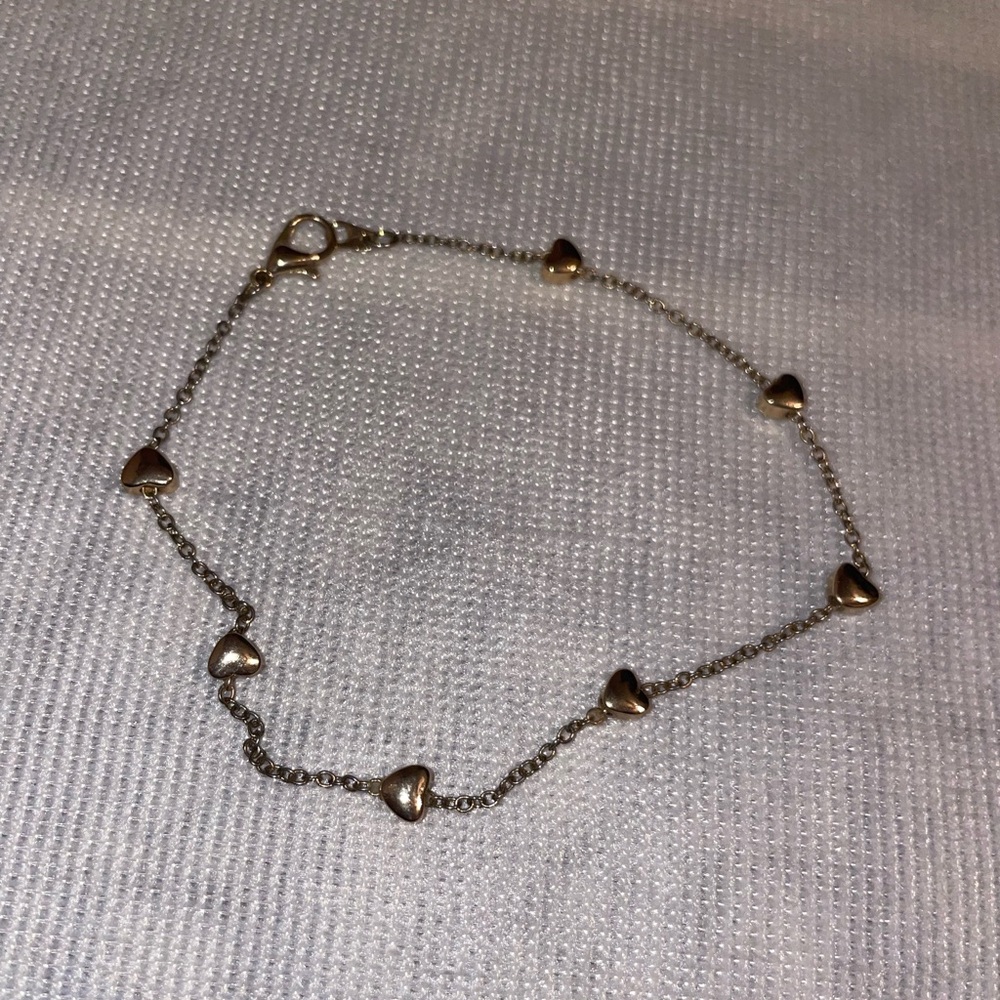Heart Anklet & Circle Charm Anklet